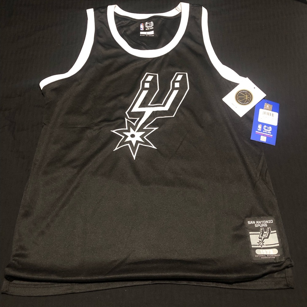 San Antonio Spurs Wembanyama # 1 Ultra Game Basketball Jersey Black Size L NBA